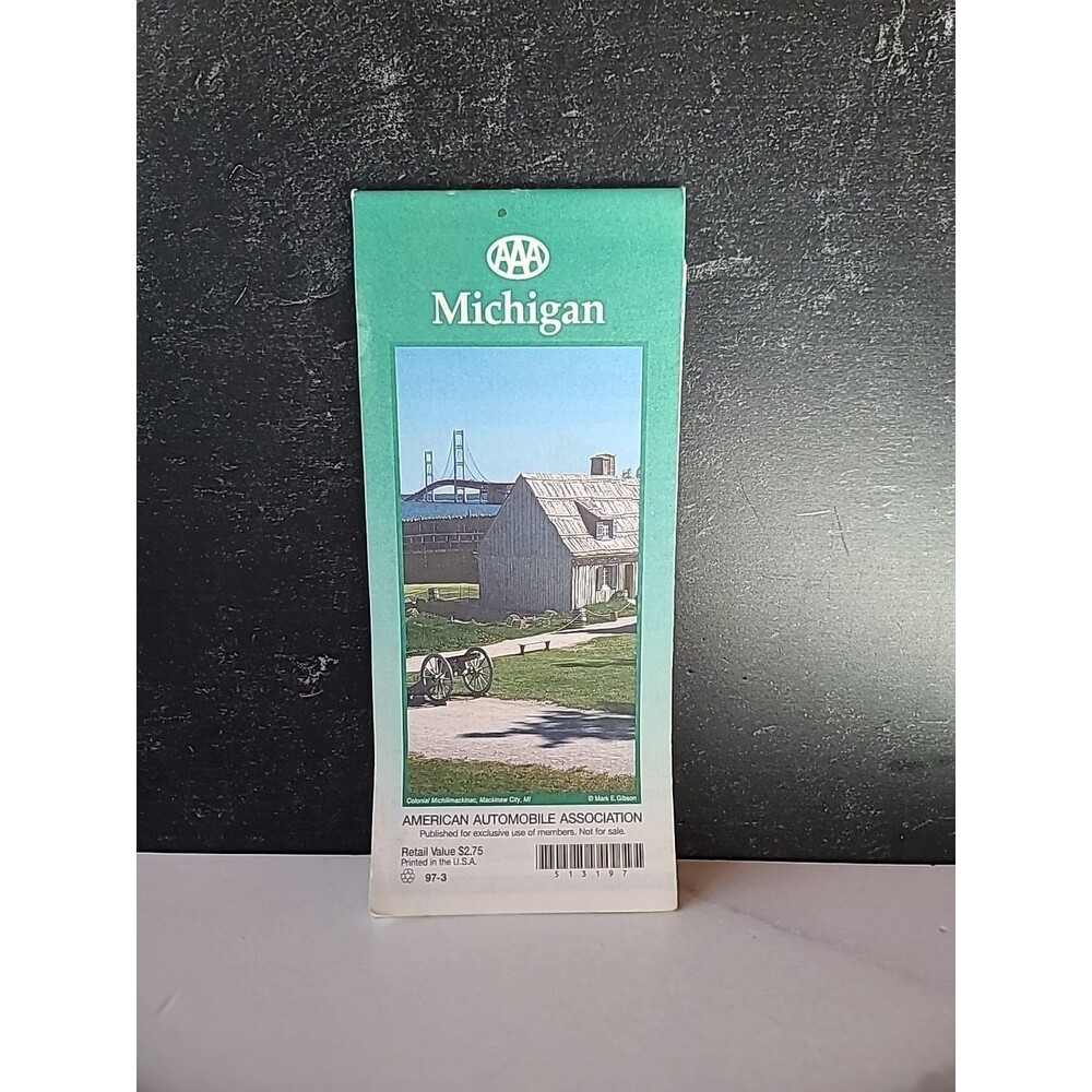 Michigan AAA Map Vintage
